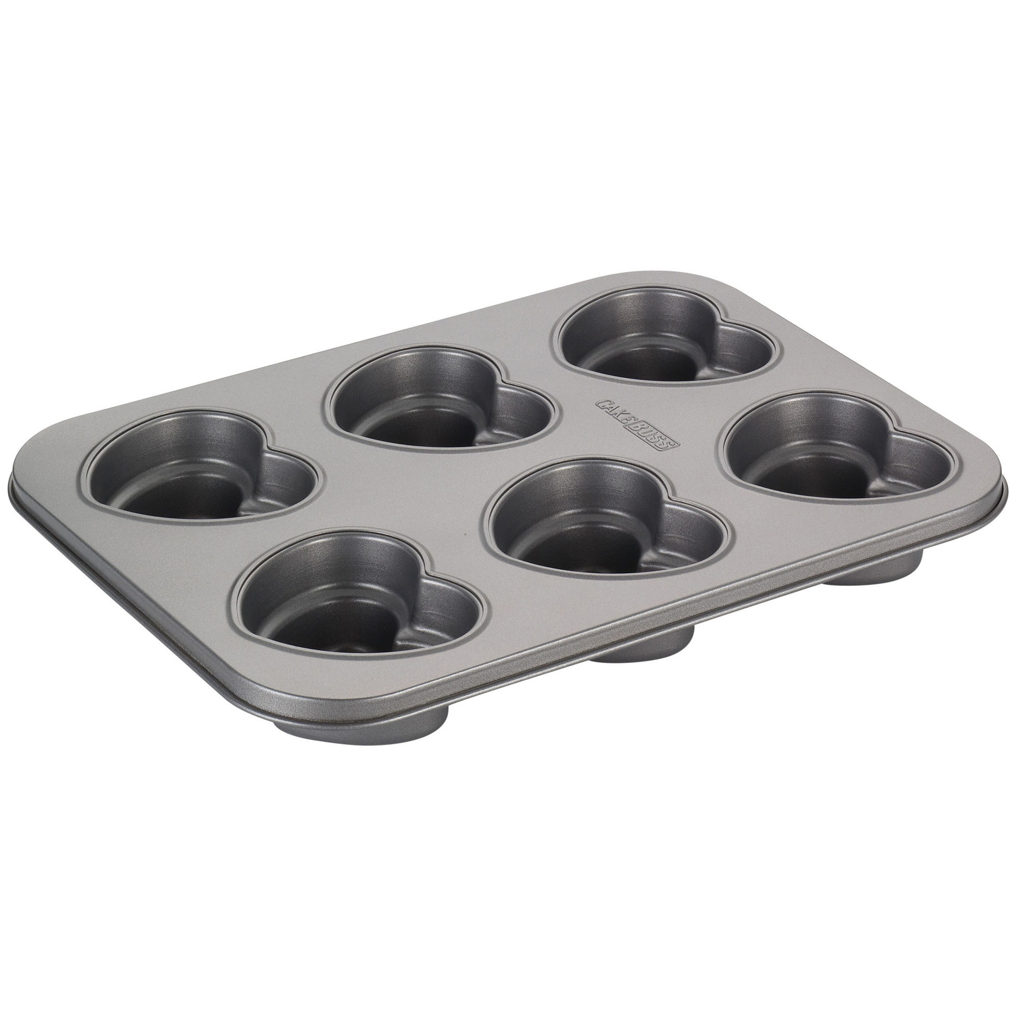 Cake Boss Specialty Bakeware Nonstick 6-Cup Heart Cakelette Pan