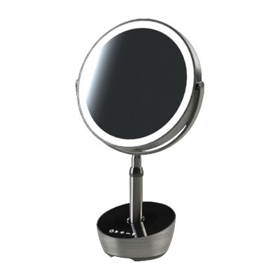 Sharper Image Led Lit Vanity Mirror With Bluetooth Compatible Speaker Color Silver Jcpenney