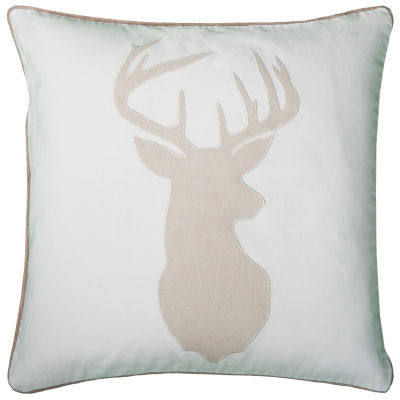 Rizzy Home Deer Head Square Throw Pillow - 20