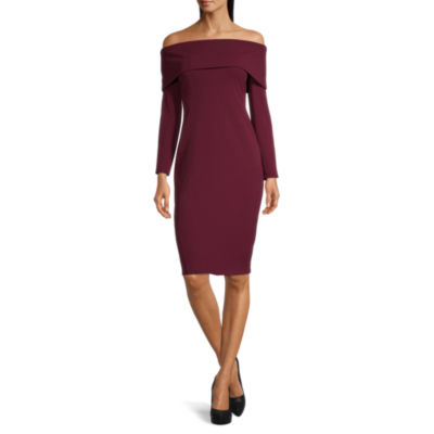 premier amour off the shoulder sheath dress