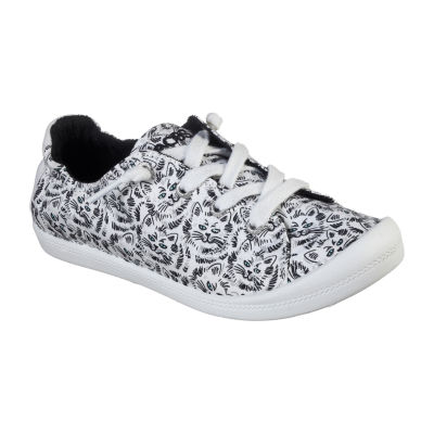 white skechers slip on shoes