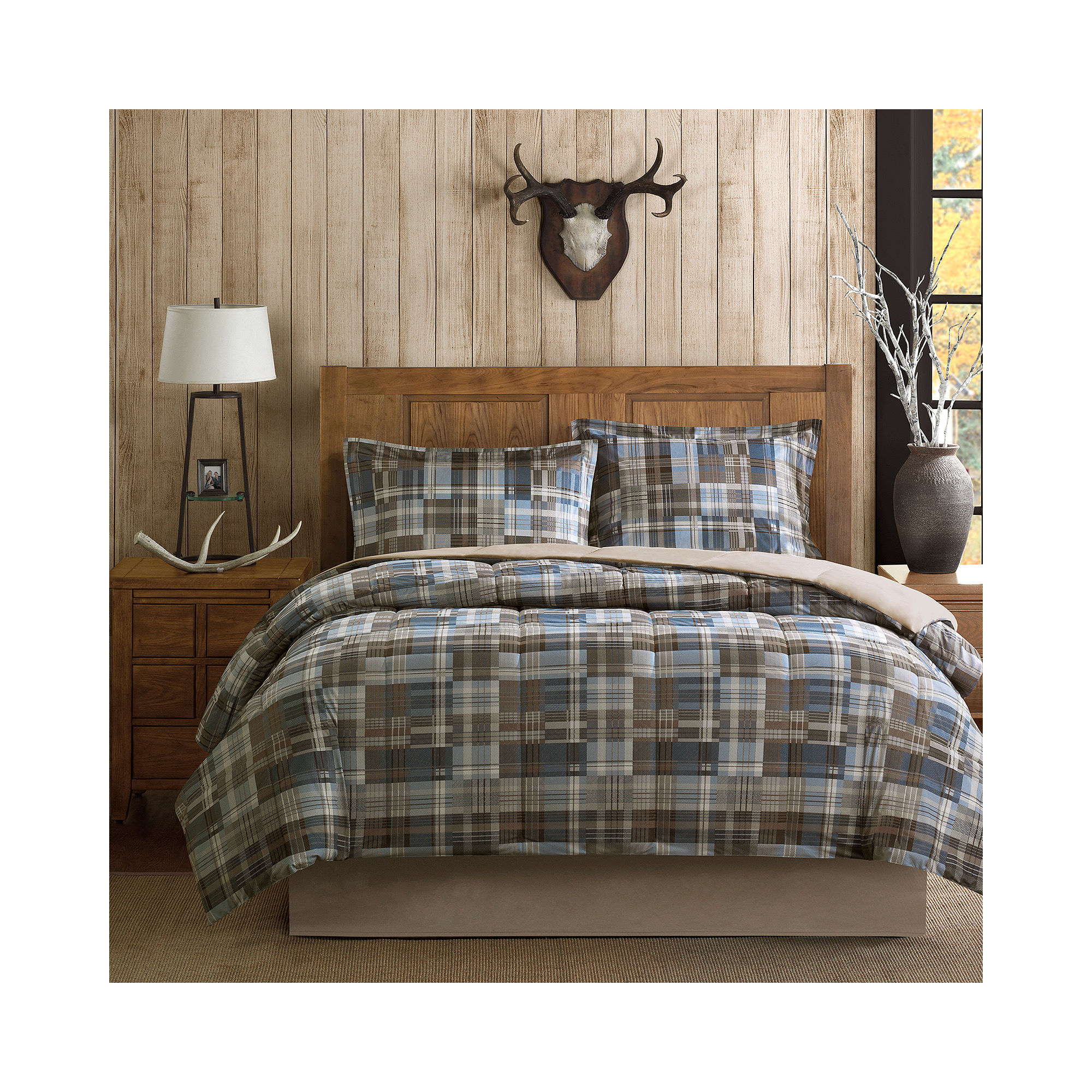 Woolrich White River Softspun Down-Alternative Plaid Comforter Set