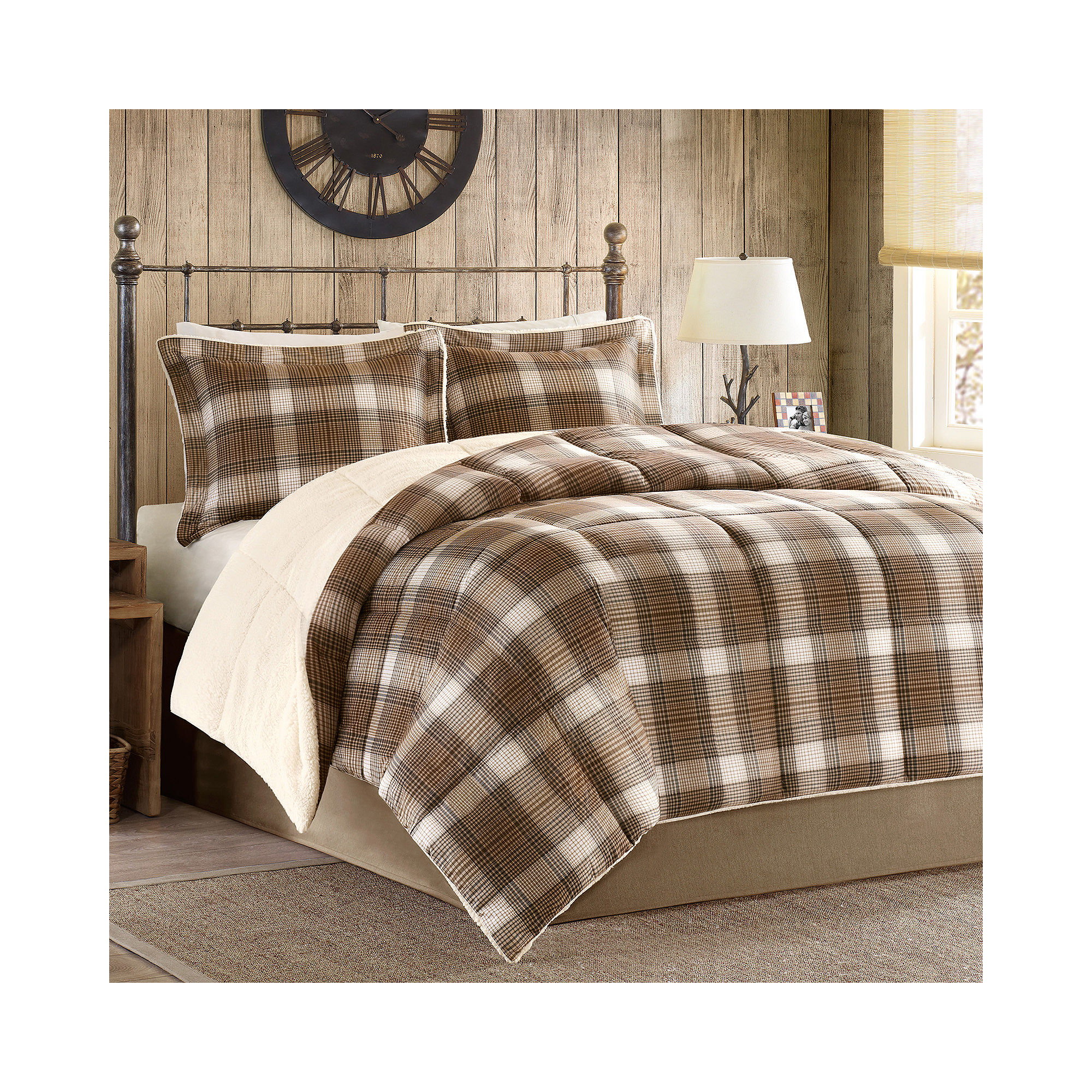 Woolrich Lumberjack Plaid Softspun Down-Alternative Comforter Set