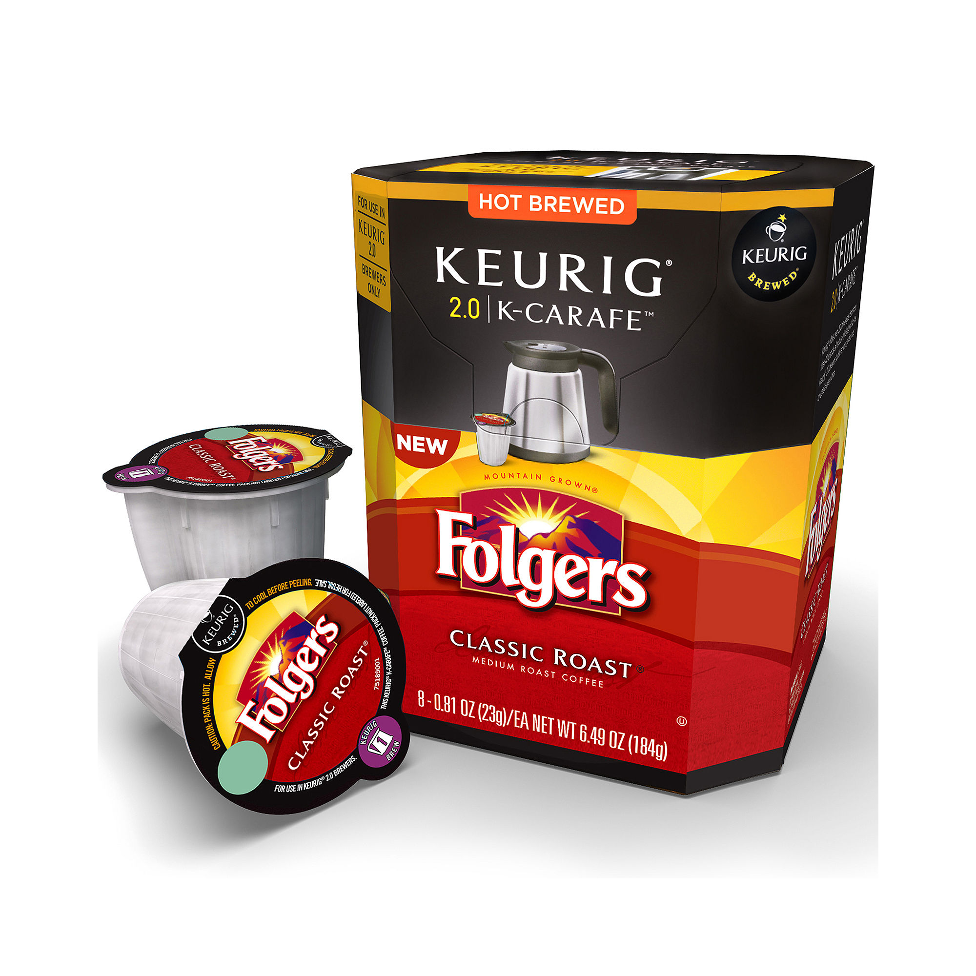 UPC 025500205045 Keurig Folgers Classic Roast Kcarafe Pods (8pack
