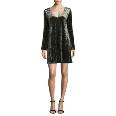 green velvet a line dress