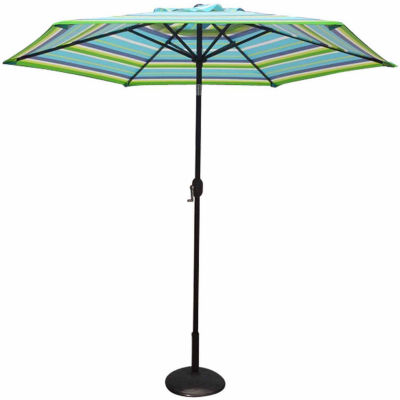 Outdoor Oasis 9 Ft Cranktilt Market Patio Umbrella Color Green Stripe Jcpenney