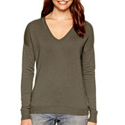 a.n.a® Long-Sleeve V-Neck High-Low Sweater