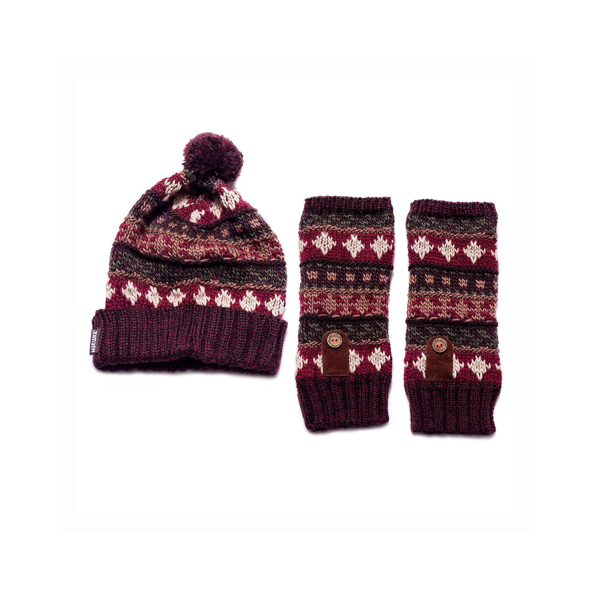 UPC 033977049956 product image for MUK-LUKS Traditional Hat and Arm Warmers Set | upcitemdb.com