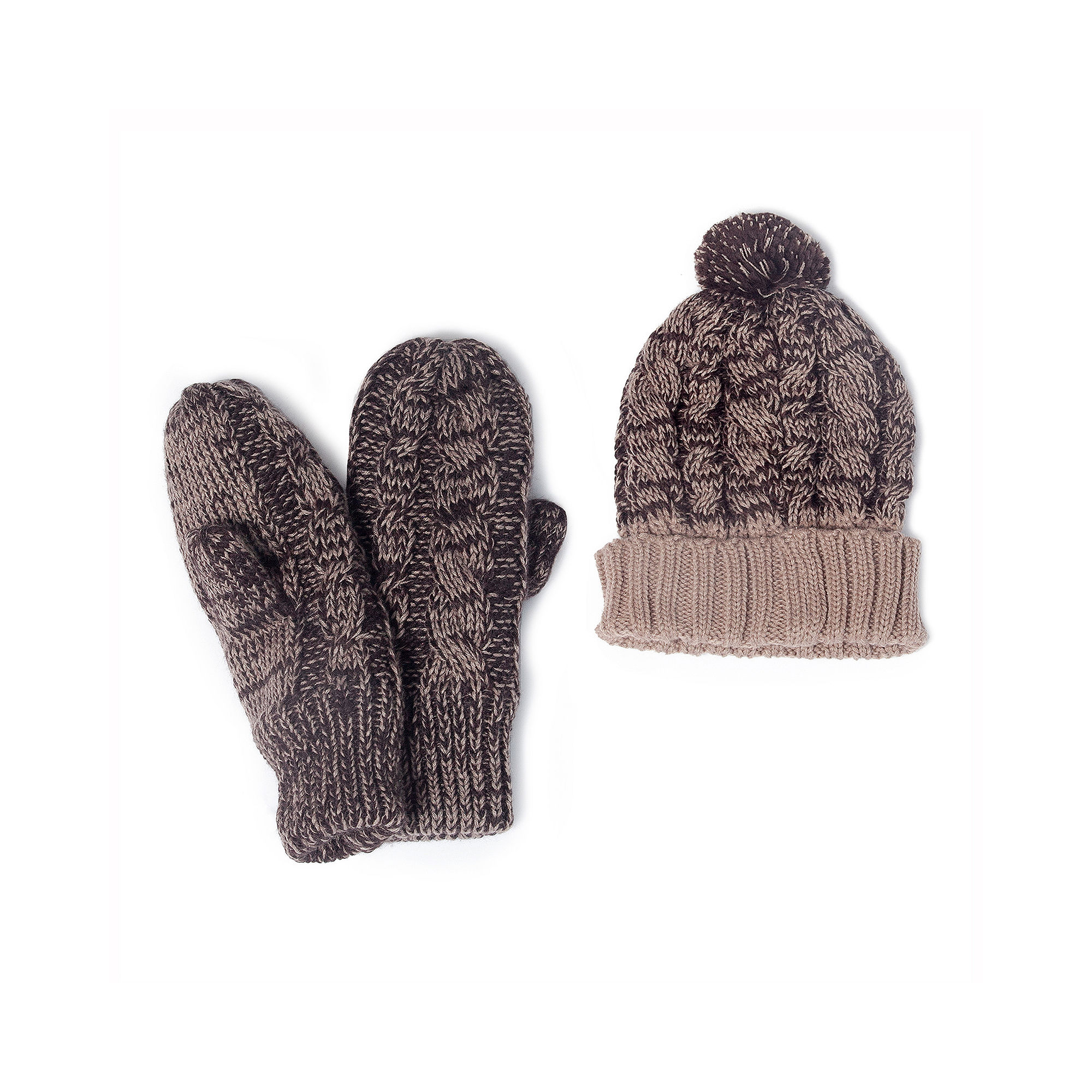 UPC 033977050075 product image for MUK-LUKS Knit Cuffed Hat and Mittens Set | upcitemdb.com