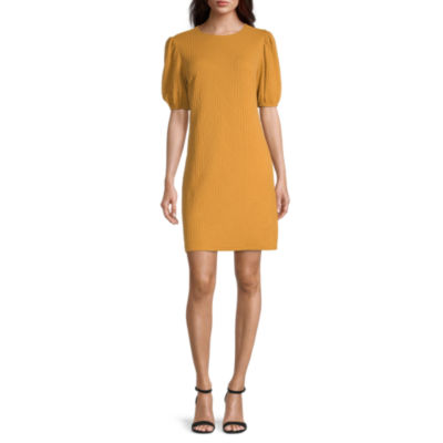 textured shift dress