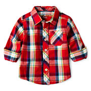 Arizona Long-Sleeve Button-Front Woven Shirt – Boys 3m-24m