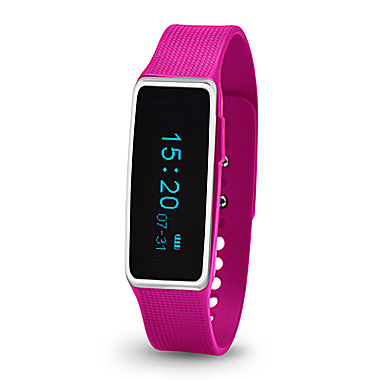 Nuband Womens Pink Silicone Strap Sport Watch