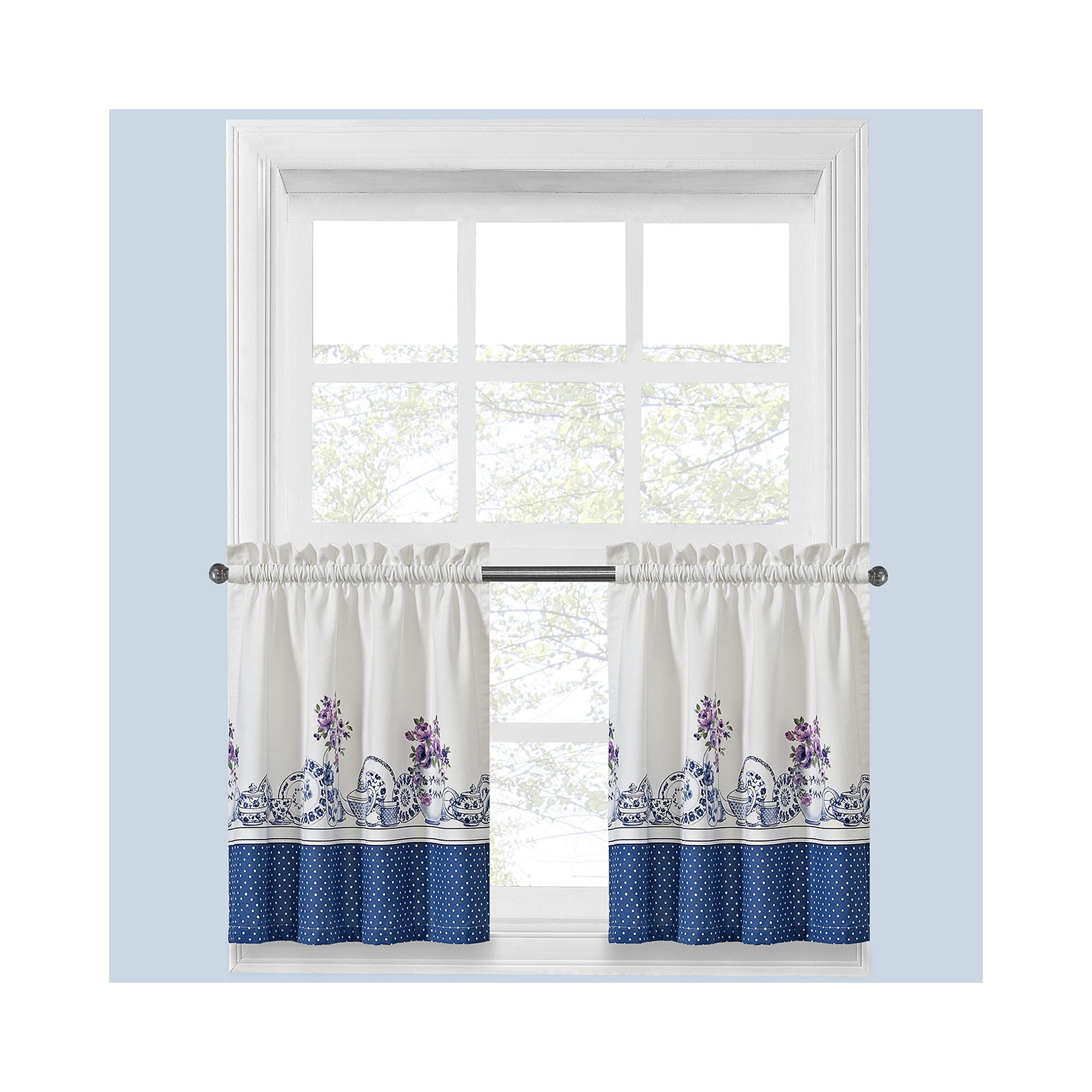 Afternoon Tea Rod-Pocket Window Tiers