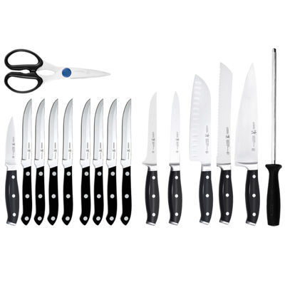 JA Henckels 17 Piece Premio Knife Set + Block