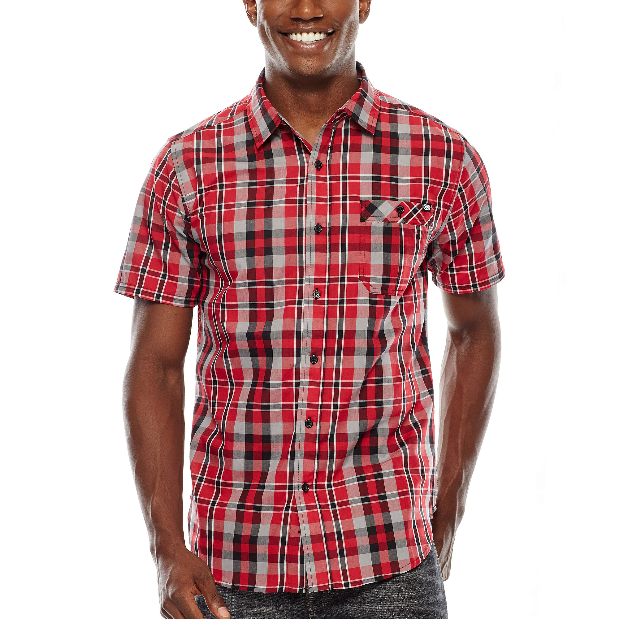 UPC 888679000084 product image for Ecko Unltd. Confront Short-Sleeve Woven Shirt | upcitemdb.com