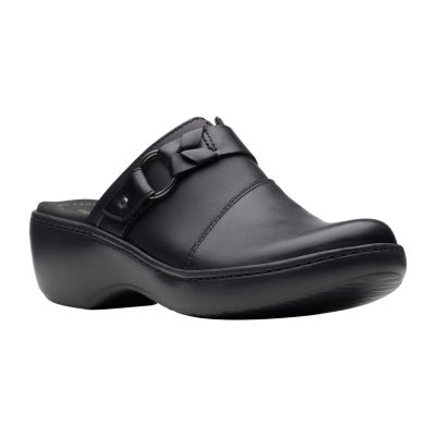 clarks ladies leather mules