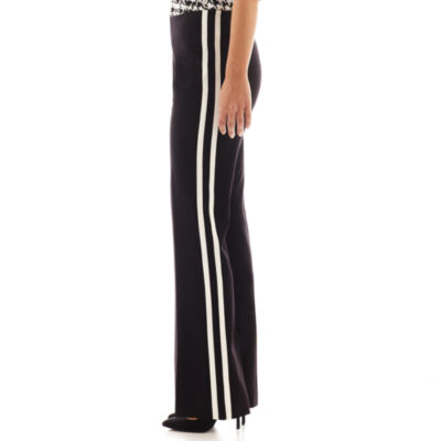 striped bootcut pants