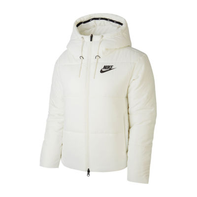 white nike puffer jacket women's