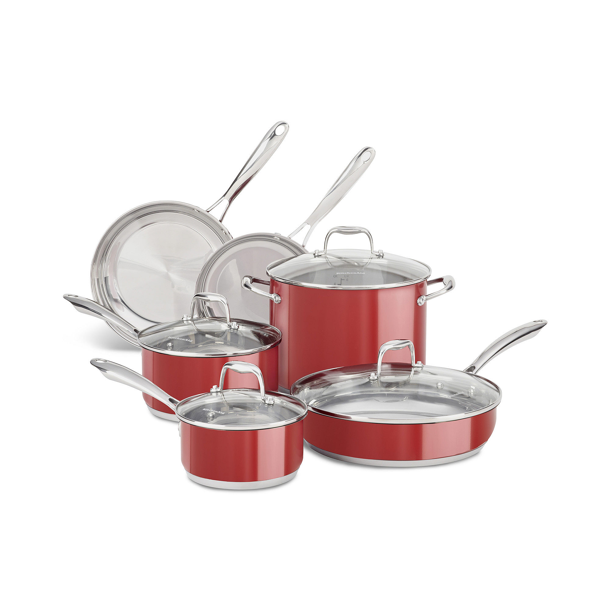 KitchenAid 10-pc. Stainless Steel Cookware Set KCSS10ER