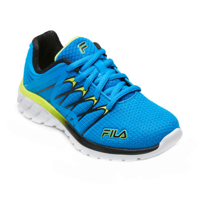 all blue fila shoes