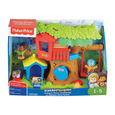 little people swing and share treehouse