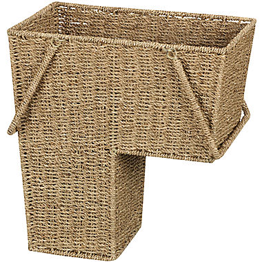 Household Essentials® Seagrass Stair Basket with Handles