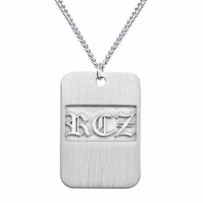 monogram dog tag