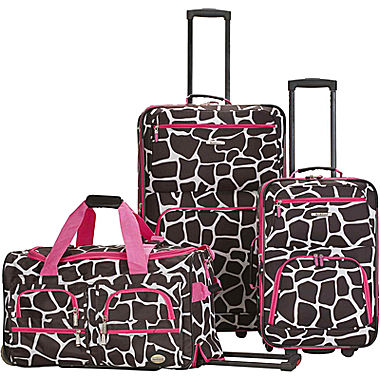 Rockland Spectra 3-pc. Luggage Set-Animal Print 