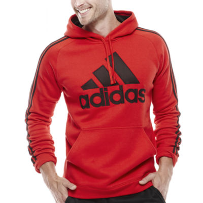 grey and red adidas hoodie