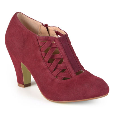 wide width red booties