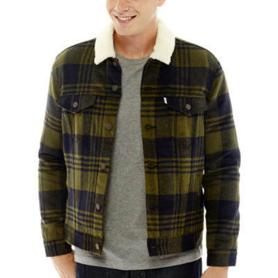 levi's plaid sherpa trucker jacket