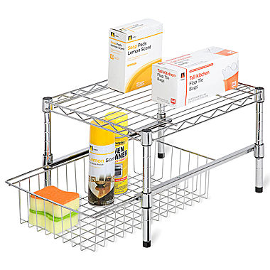 Honey-Can-Do® Adjustable Shelf + Under Cabinet Organizer