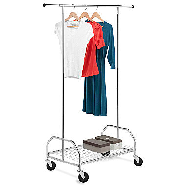 Honey-Can-Do® Heavy-Duty Bottom Shelf Garment Rack 