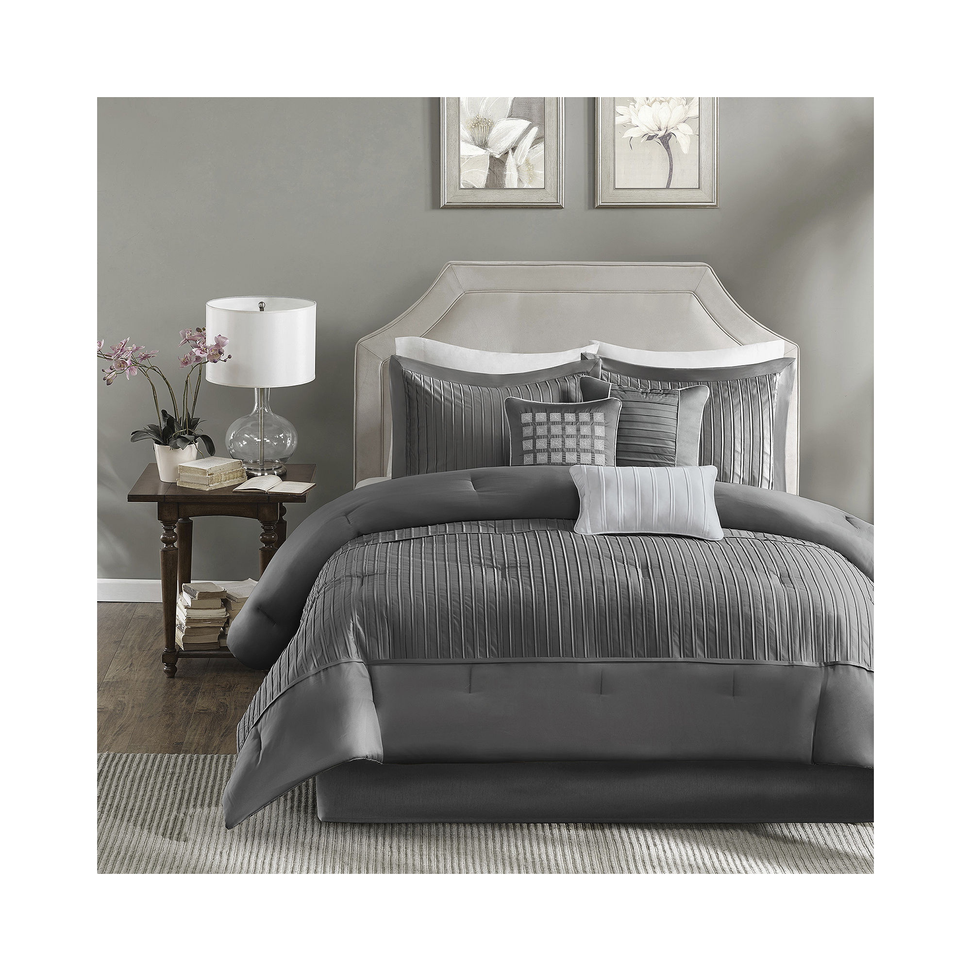 Madison Park Curtis Pleated 7-pc. Comforter Set