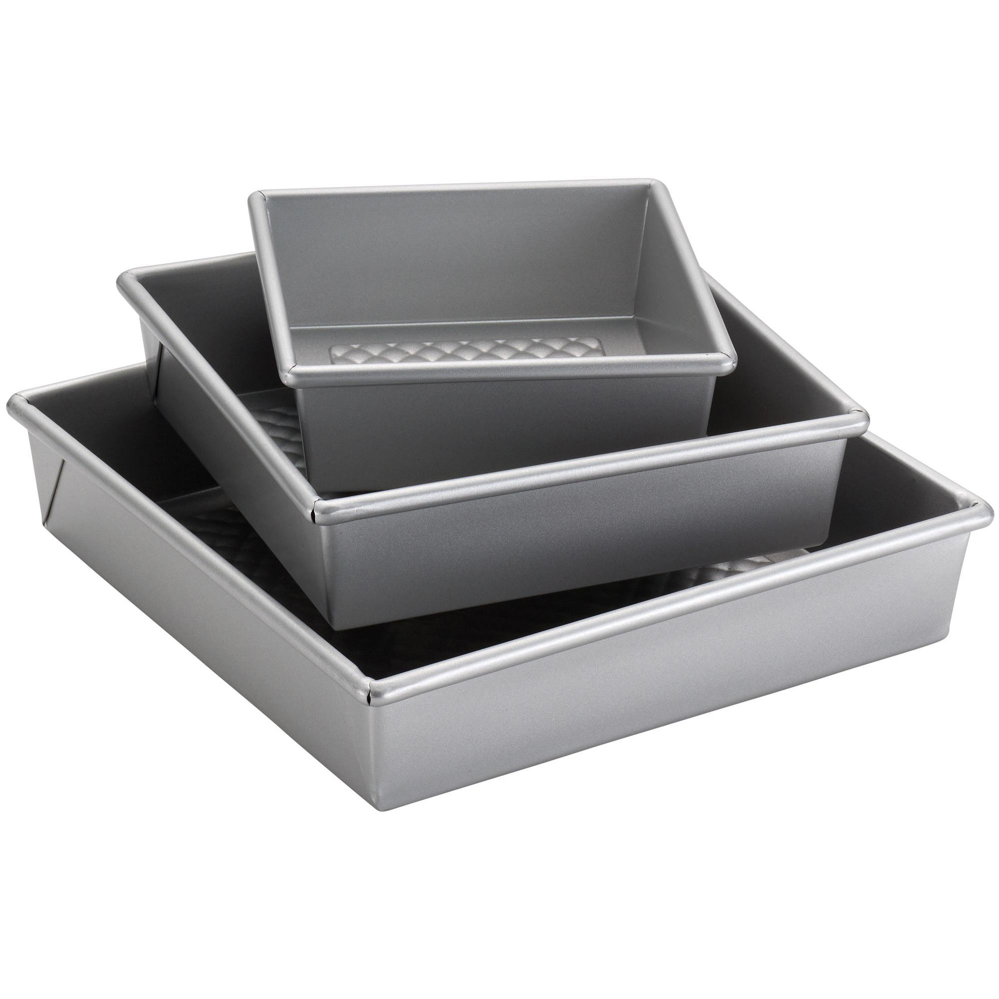 Cake Boss Professional Nonstick Bakeware 3-pc. Square Cake Pan Set