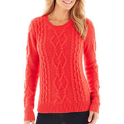 jcp™ Chunky Cable Sweater 