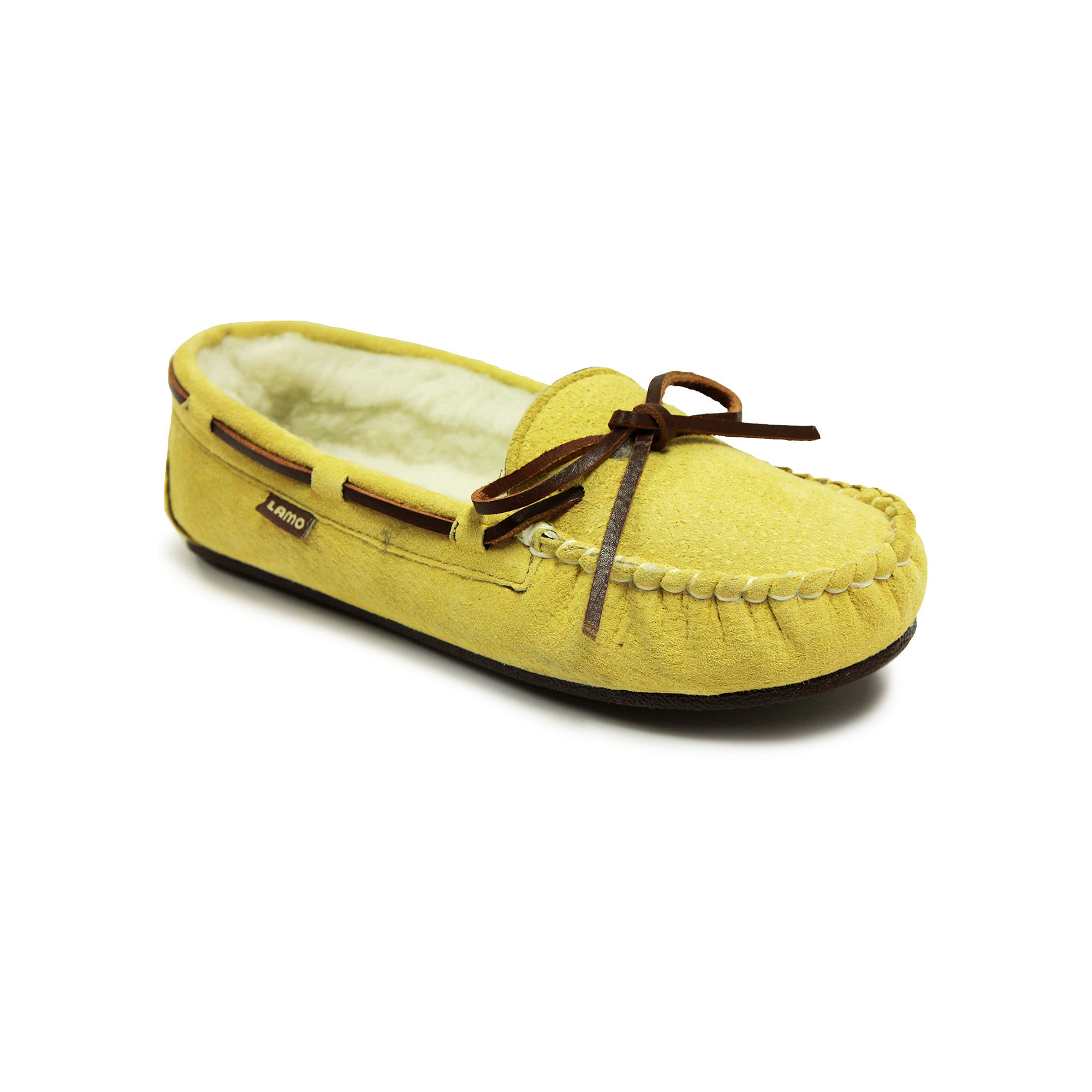 UPC 883139055475 product image for Lamo Britain Womens Suede Fleece-Lined Moccasins | upcitemdb.com