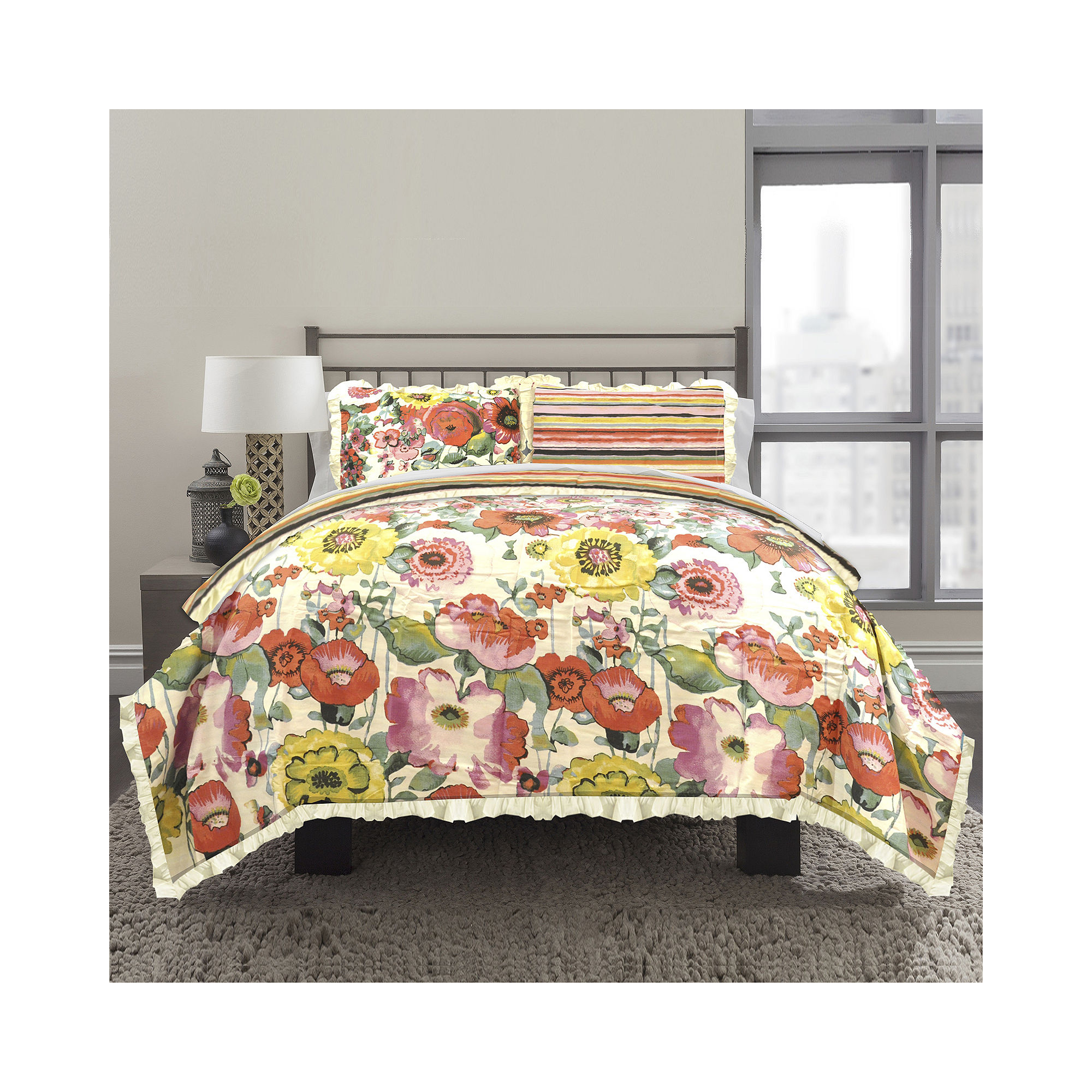 Republic Watercolor Floral Comforter Set