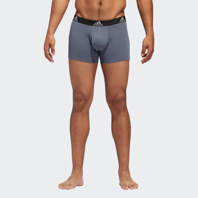 adidas men's athletic stretch cotton trunk underwear