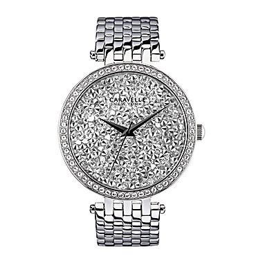 Caravelle New York® Womens White Round Dial