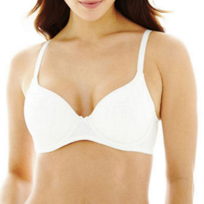 NWT AMBRIELLE NATURAL COMFORT LIGHTLY LINED FULL COVERAGE BRA Black & White