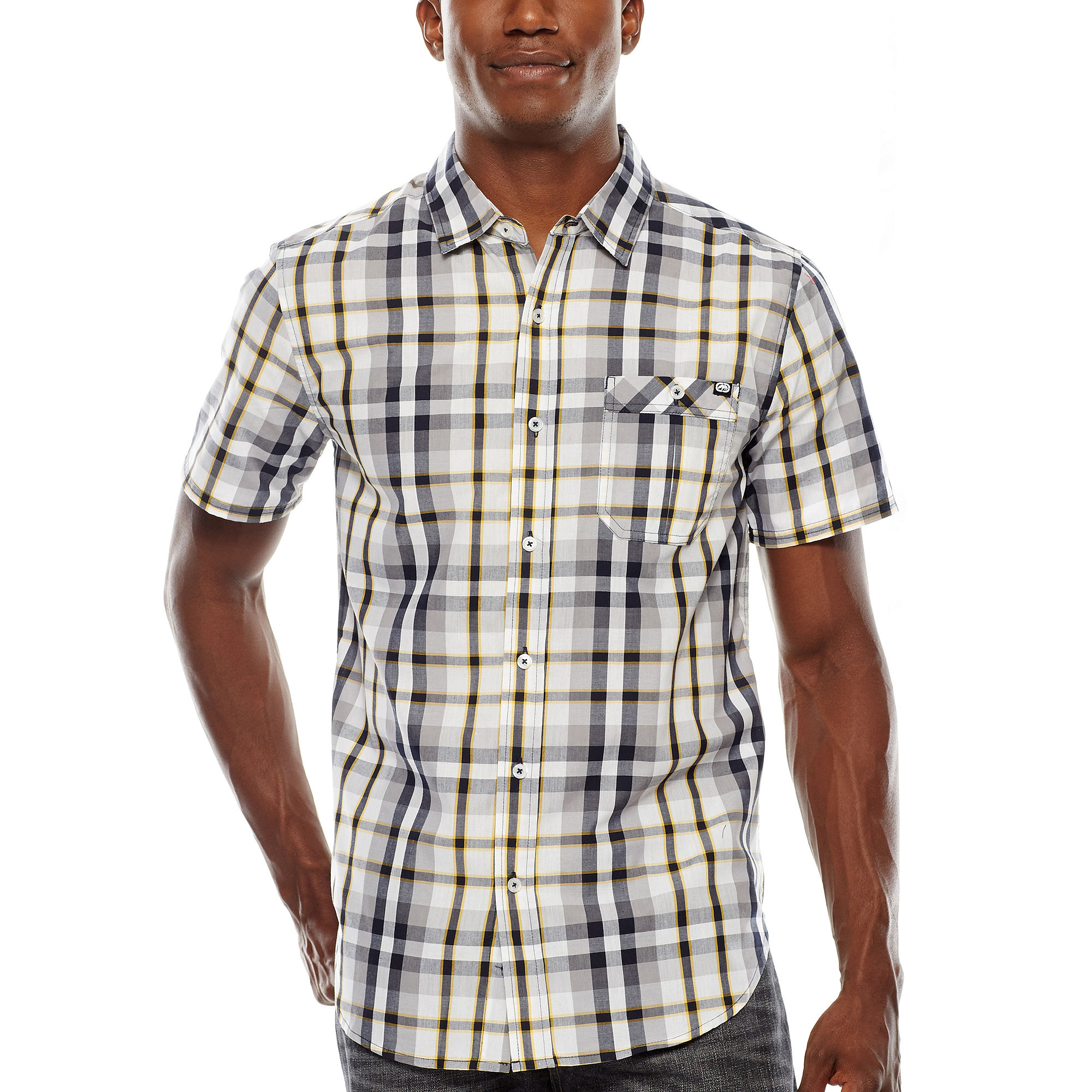 UPC 888679000152 product image for Ecko Unltd. Confront Short-Sleeve Woven Shirt | upcitemdb.com