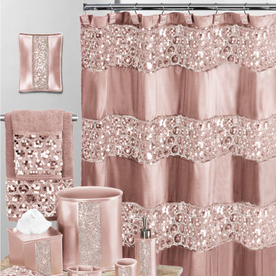 Details about   Popular Bath Sinatra Fabric Shower Curtain Champagne with Gold Sequins 