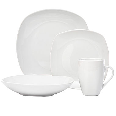 Tabletops Unlimited® Quinto White Porcelain Square 16-pc.