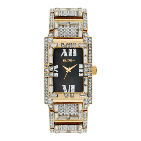 UPC 049353739021 product image for Elgin Mens Two-Tone Crystal Accent Bracelet Watch | upcitemdb.com