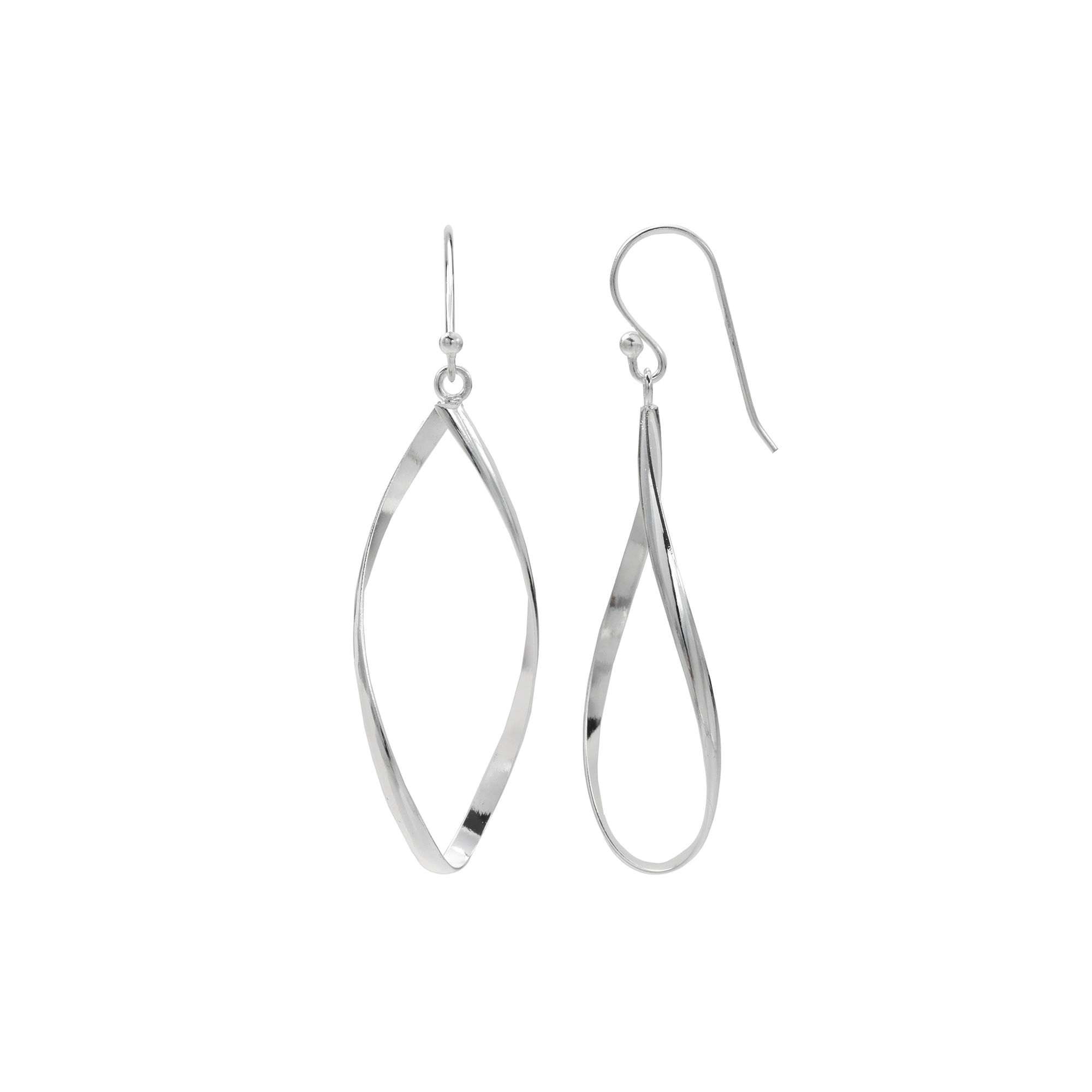 UPC 722089488141 product image for Sterling Silver Oval Twisted Drop Earrings | upcitemdb.com