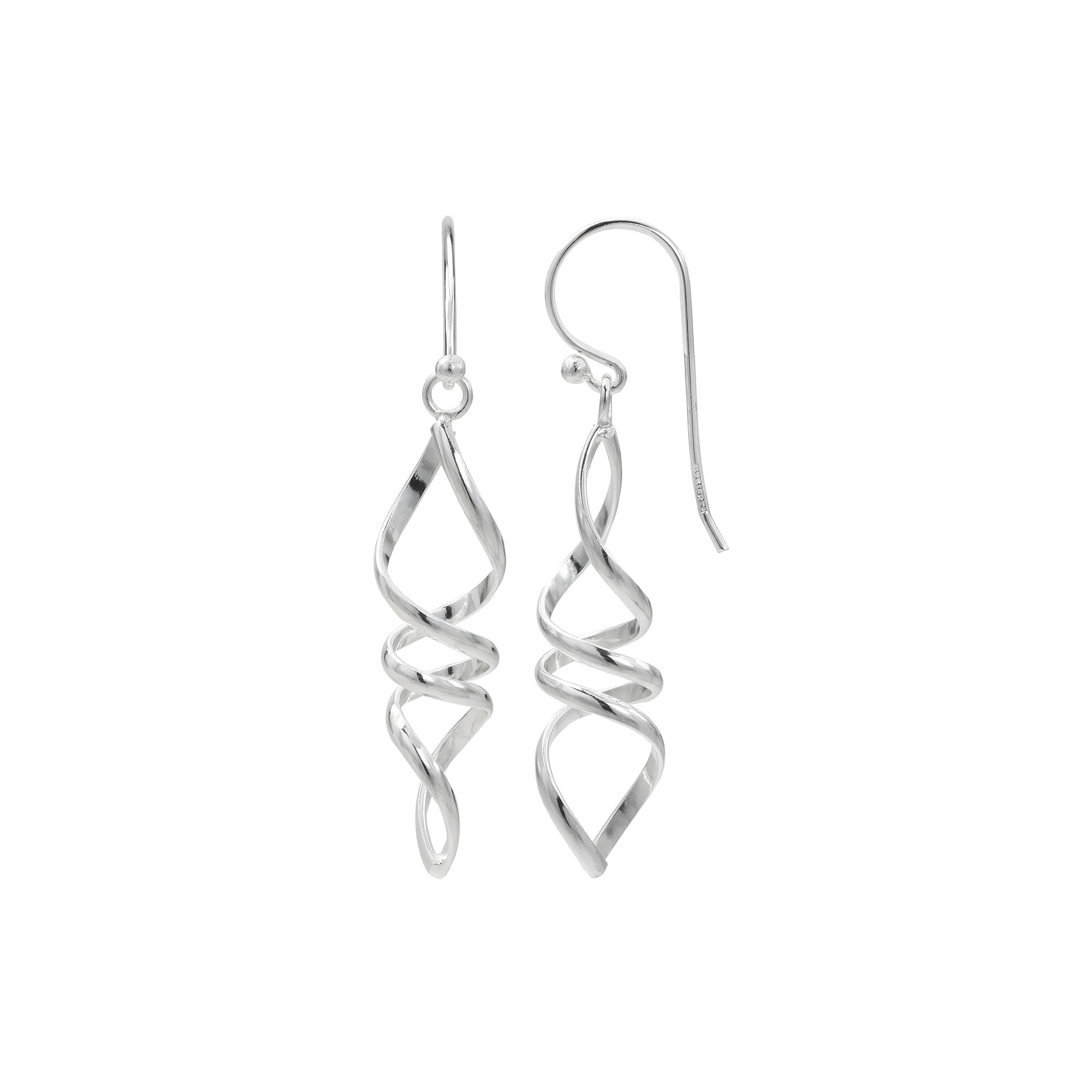 UPC 722089530635 product image for Sterling Silver Twisted Spiral Drop Earrings | upcitemdb.com