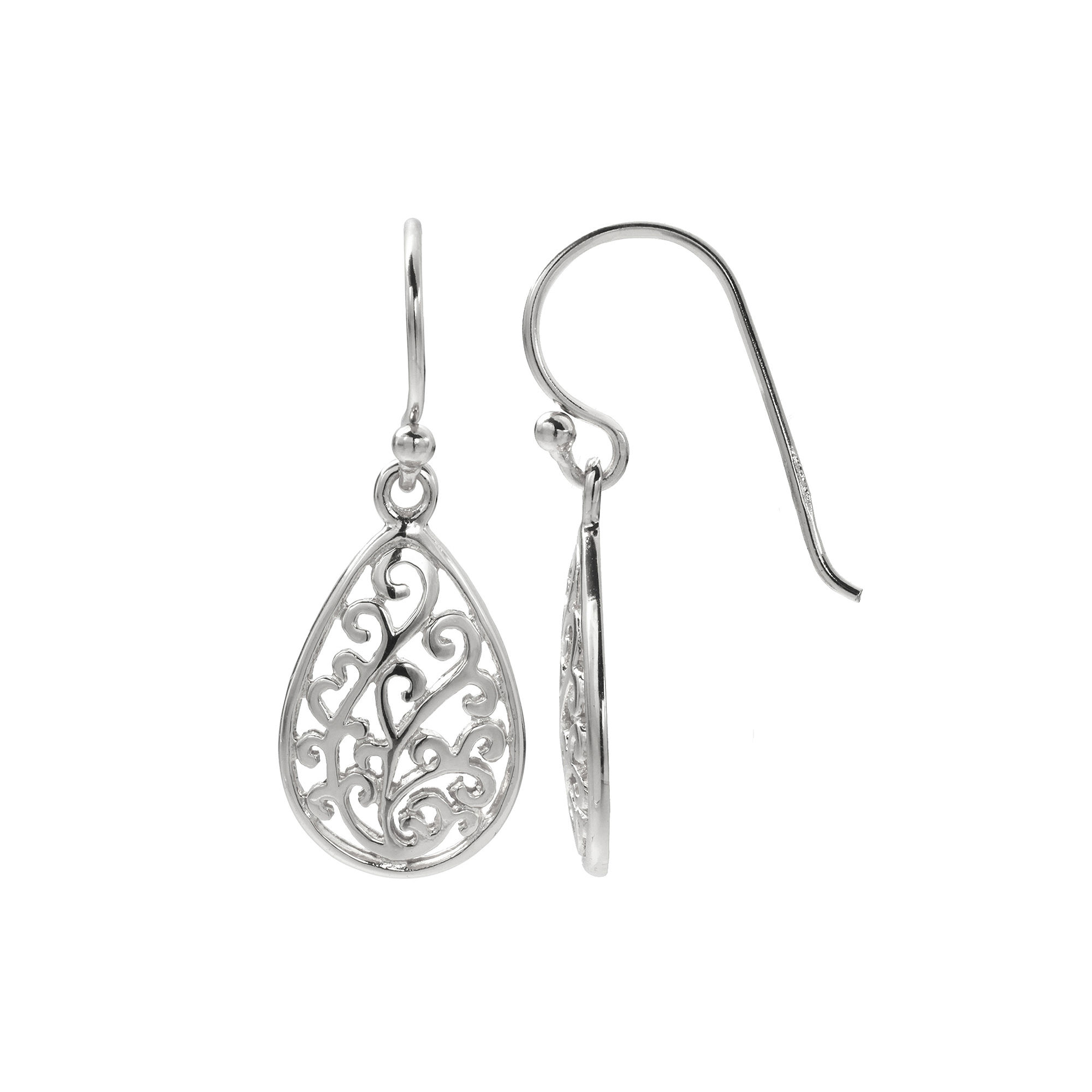 UPC 722089573076 product image for Sterling Silver Filigree Pear Drop Earrings | upcitemdb.com