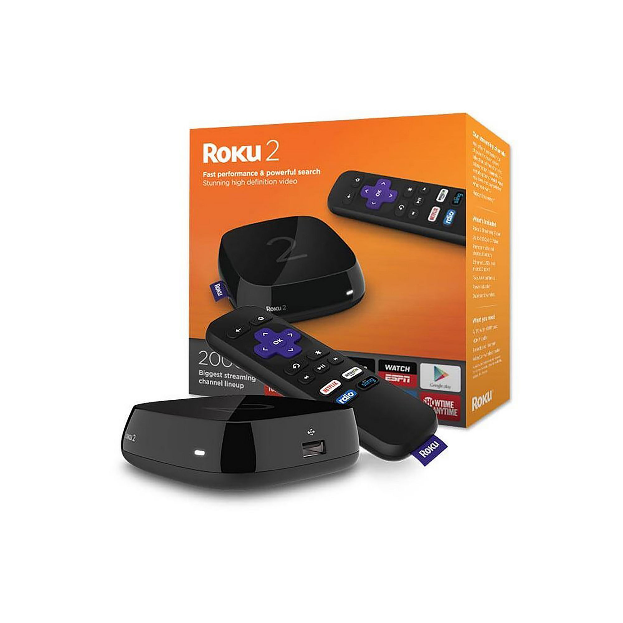 Roku - 2 Streaming Media Player 4210R with FasterProcessor 2015 model