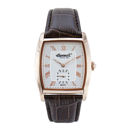 EAN 5013348508423 product image for Ingersoll Warwick Mens Silver-Tone Dial Brown Leather Strap Watch | upcitemdb.com